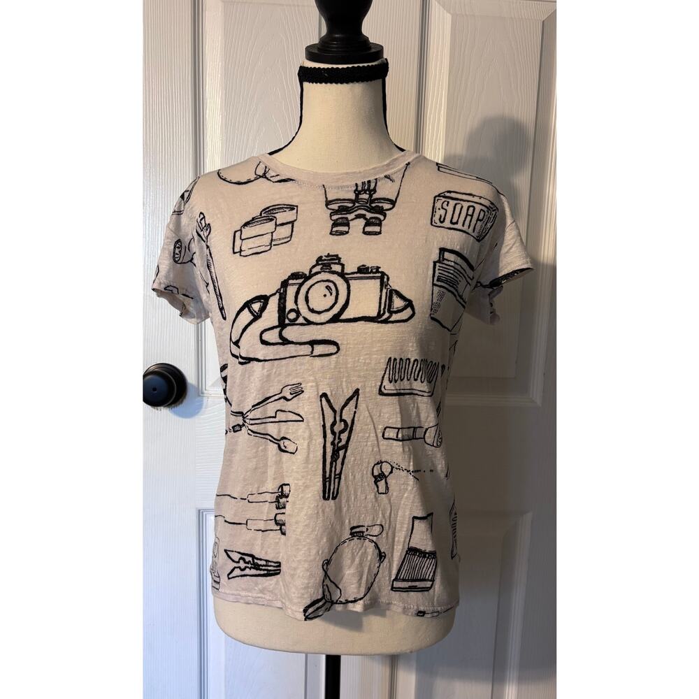 Madewell Women's T-Shirt Camping Graphics Size Small